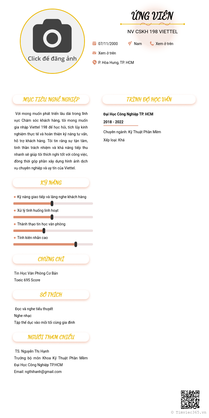 CV ứng viên