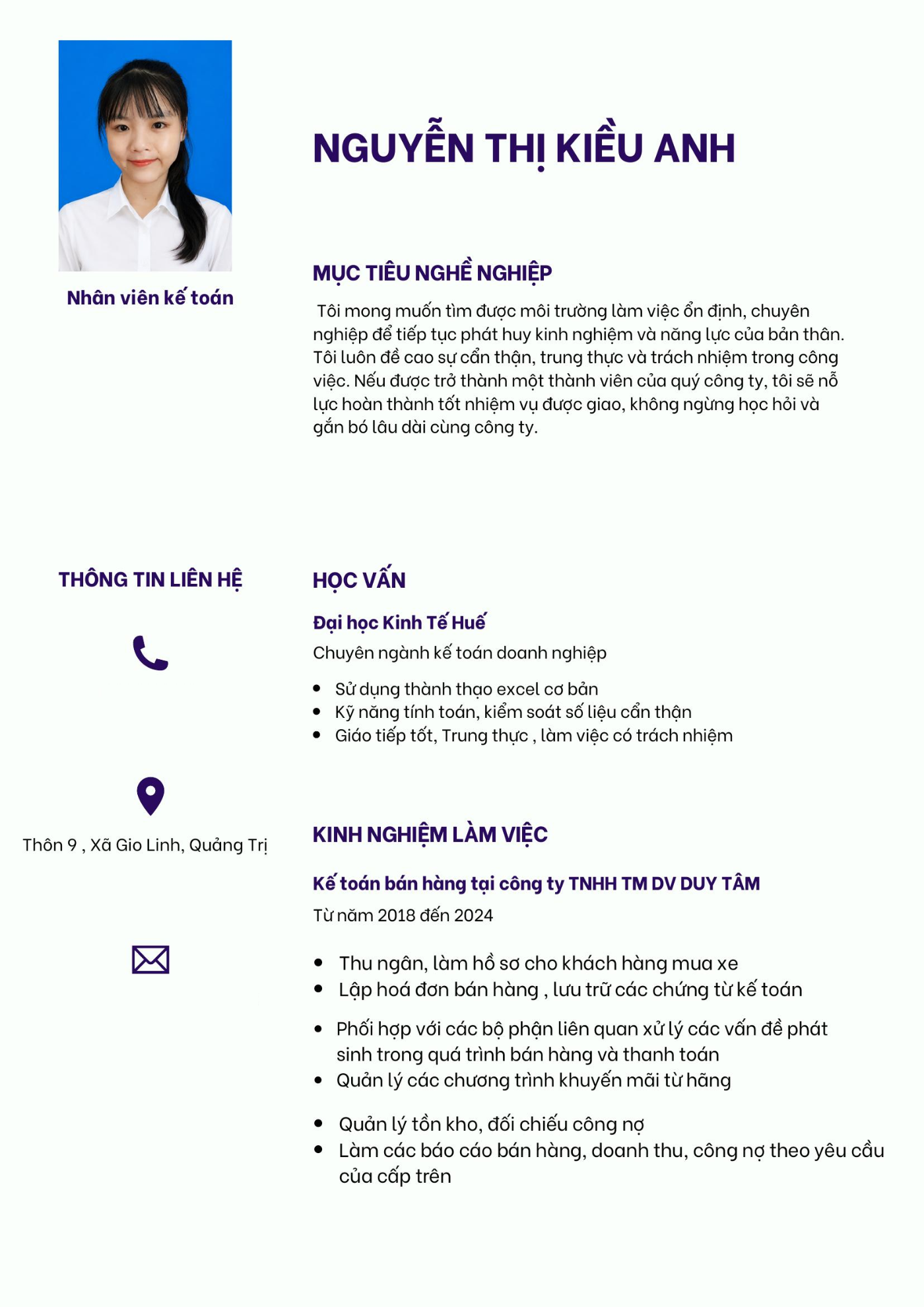 CV ứng viên