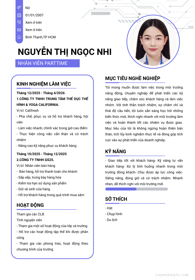 CV ứng viên