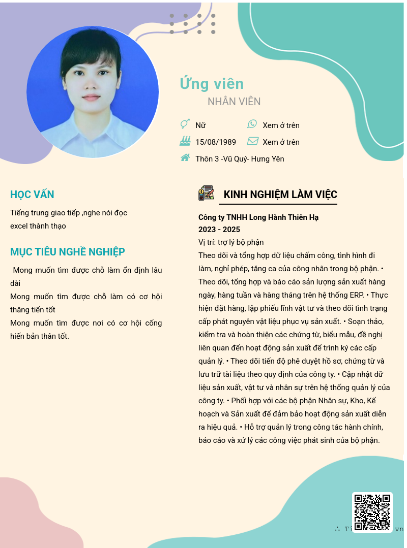CV ứng viên