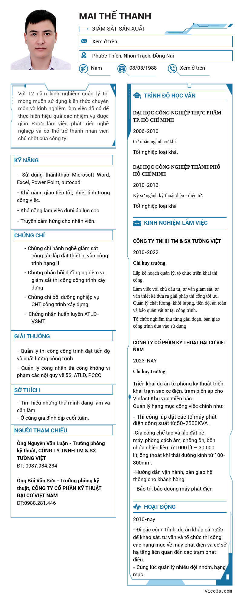 CV ứng viên