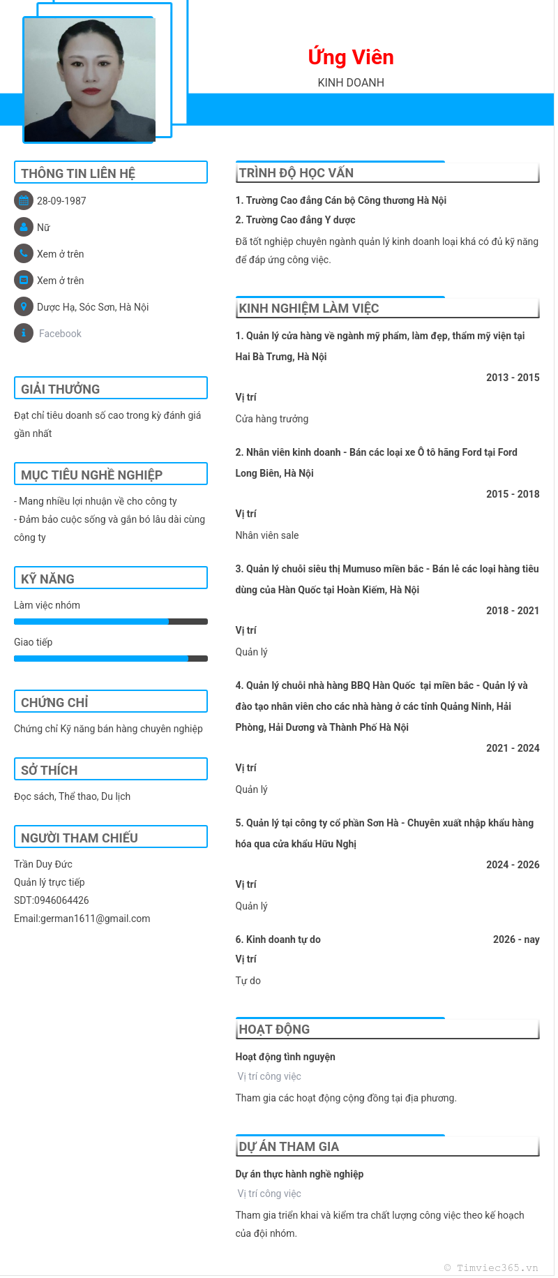 CV ứng viên