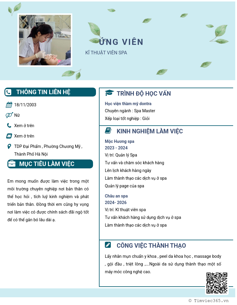 CV ứng viên