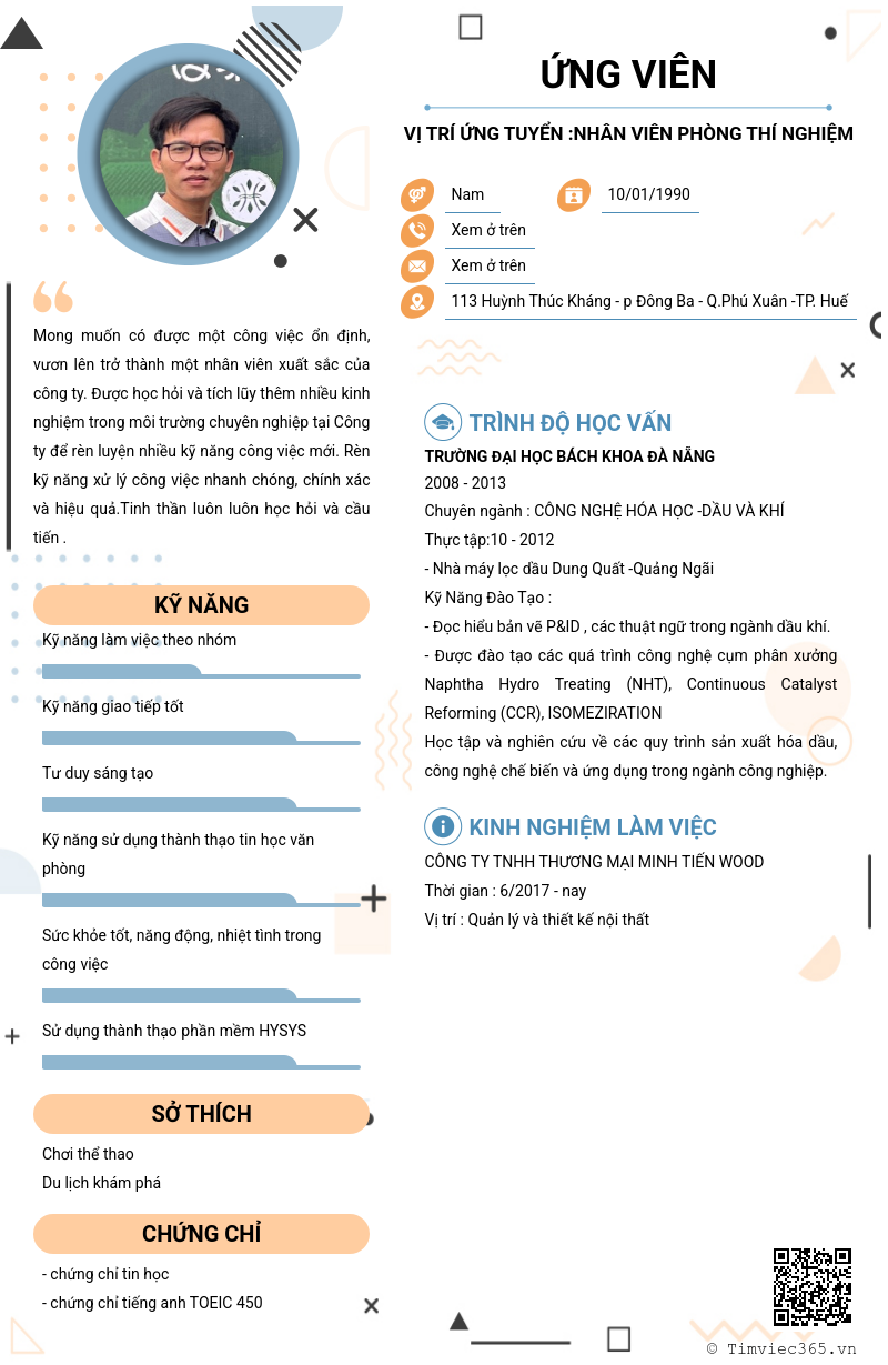 CV ứng viên