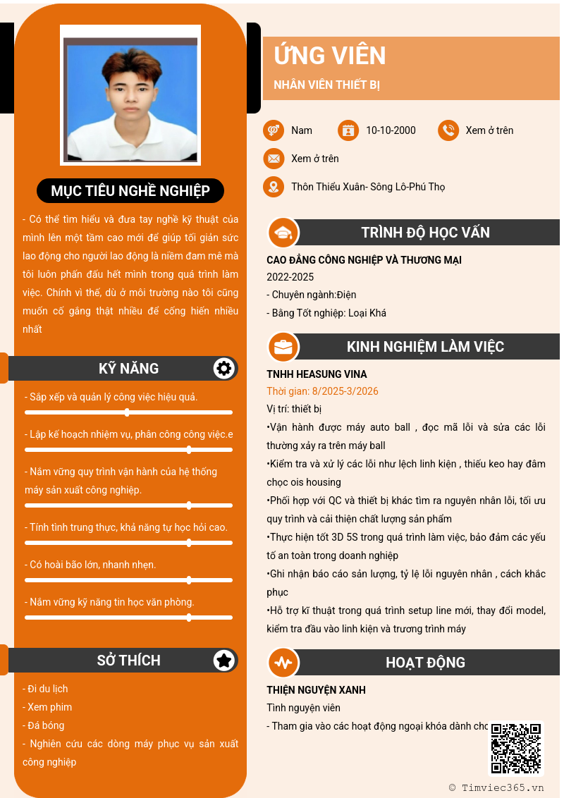 CV ứng viên