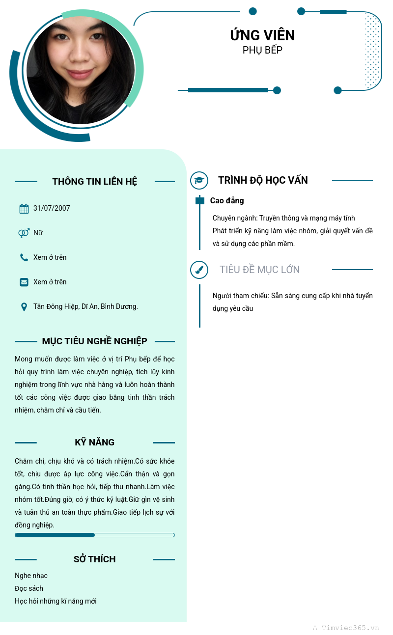 CV ứng viên