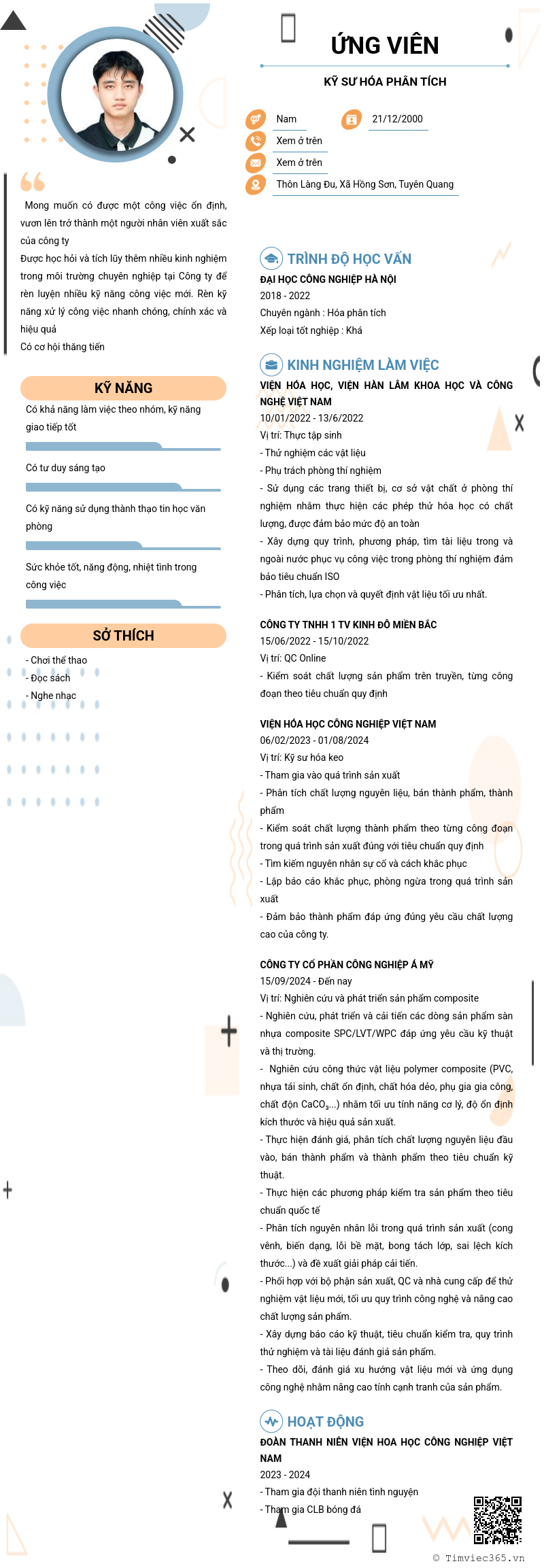 CV ứng viên