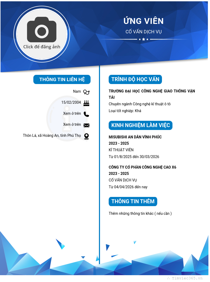 CV ứng viên
