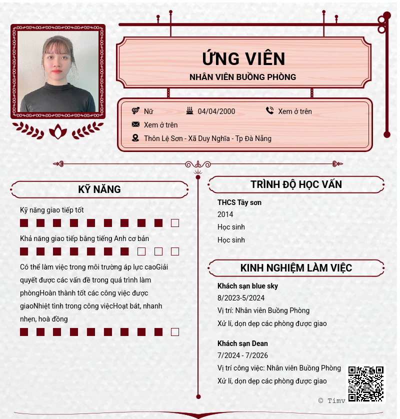 CV ứng viên