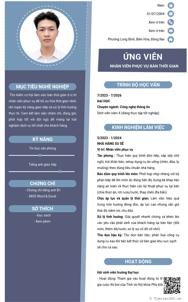 CV ứng viên