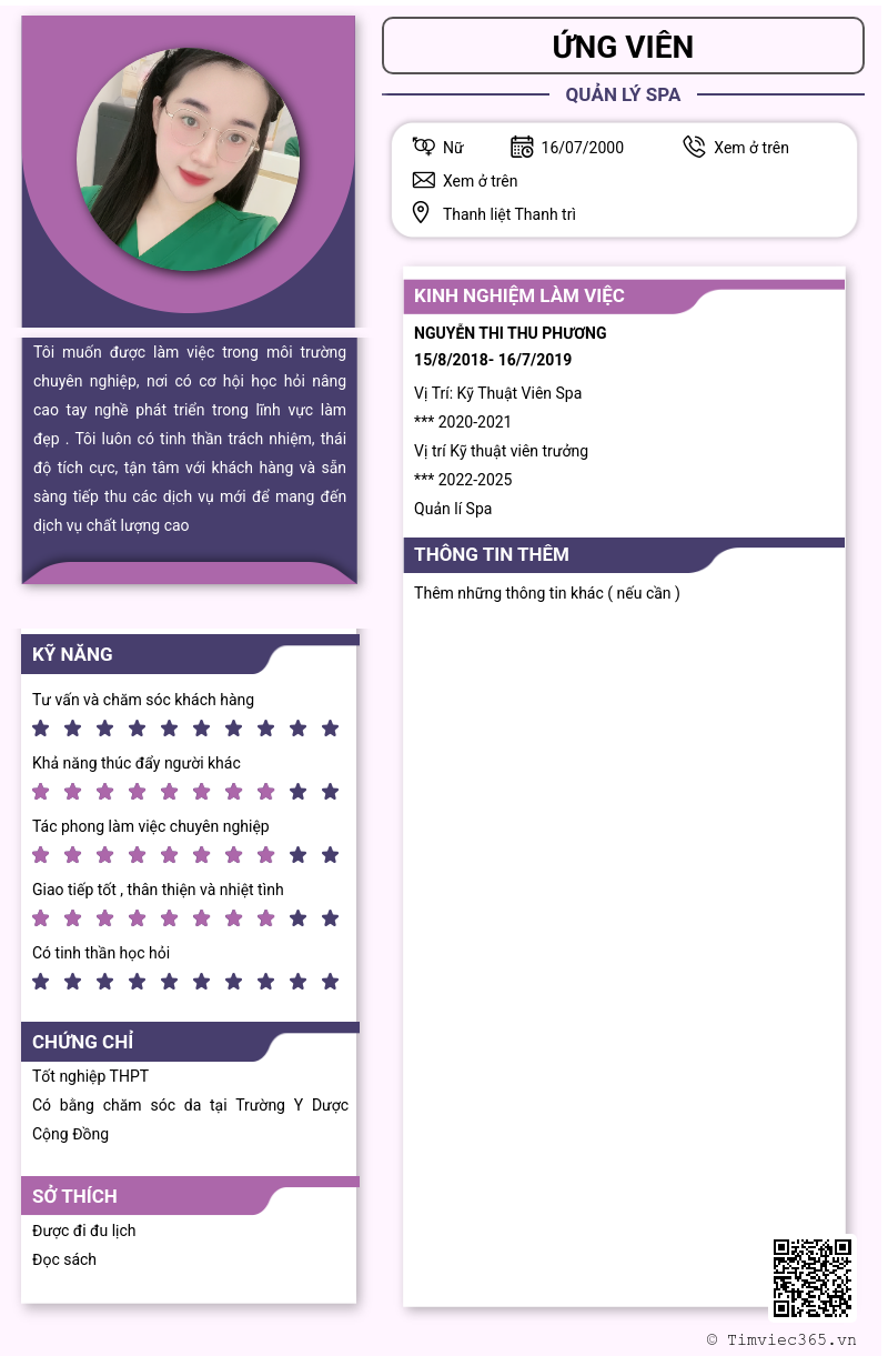 CV ứng viên