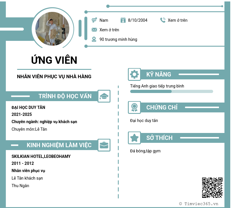 CV ứng viên