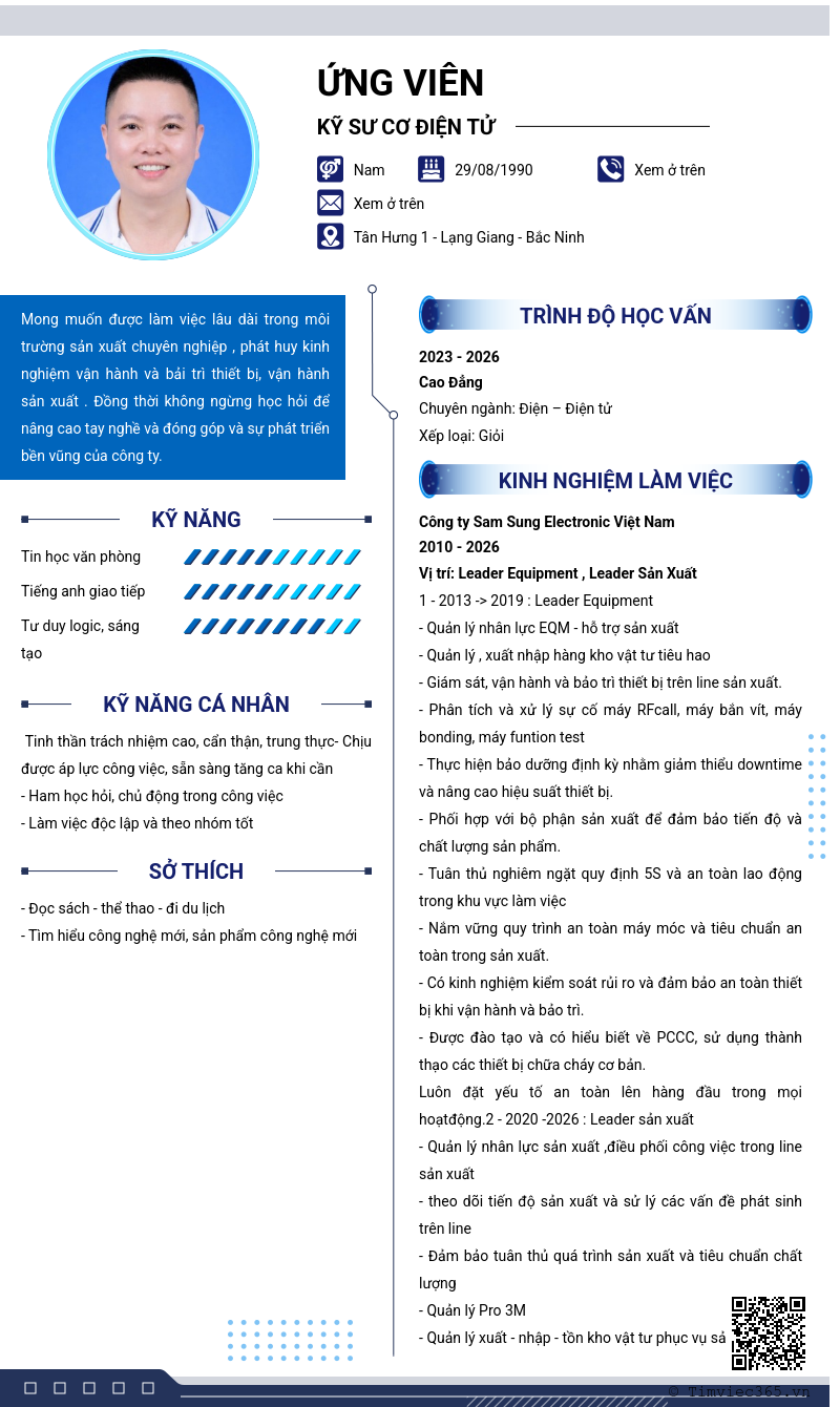 CV ứng viên