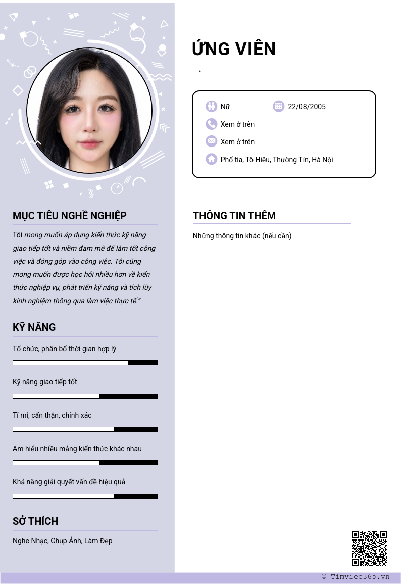 CV ứng viên