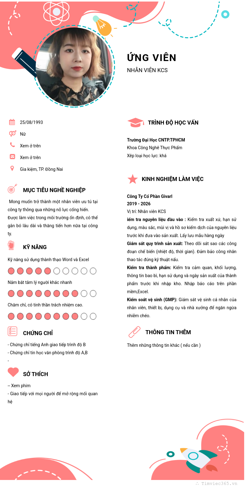 CV ứng viên