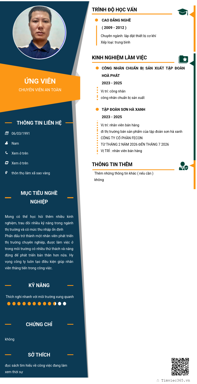 CV ứng viên