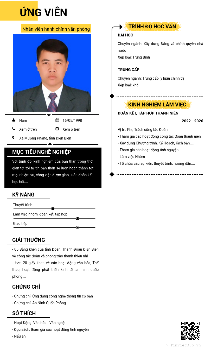 CV ứng viên