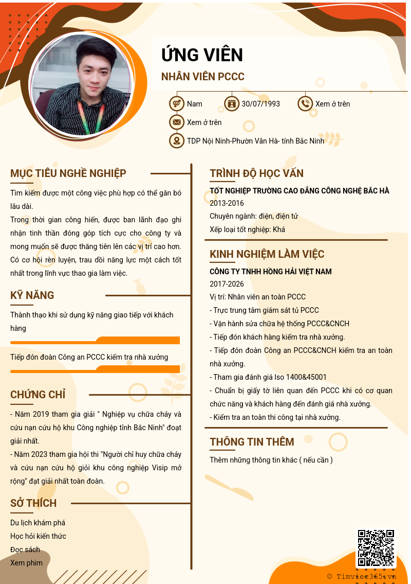 CV ứng viên