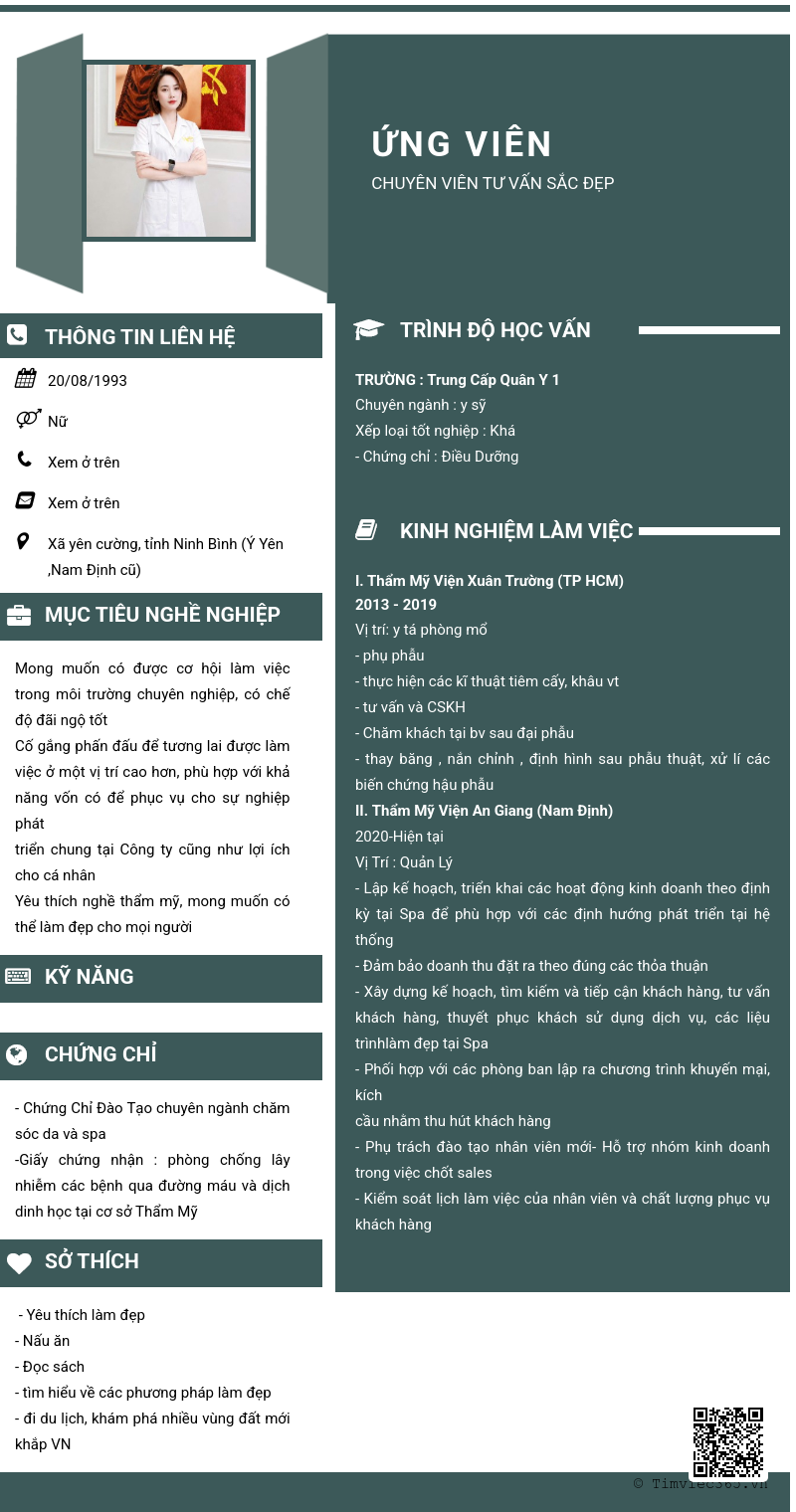 CV ứng viên
