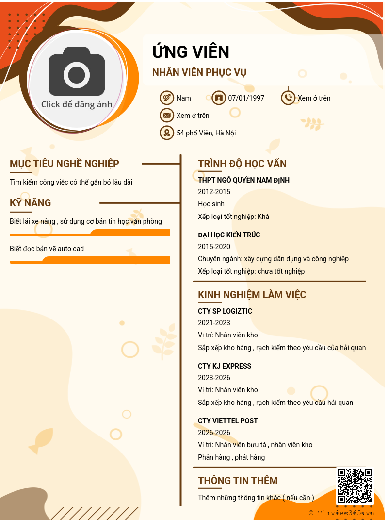 CV ứng viên