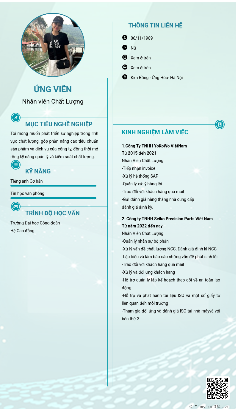 CV ứng viên