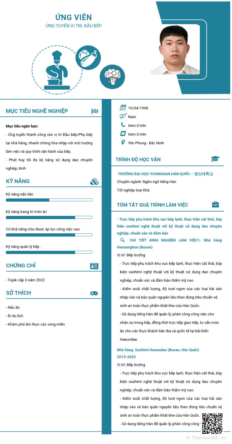 CV ứng viên