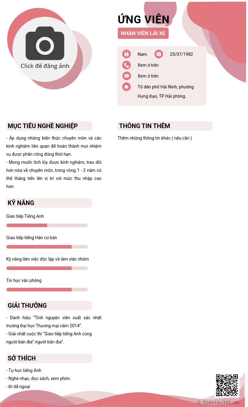 CV ứng viên