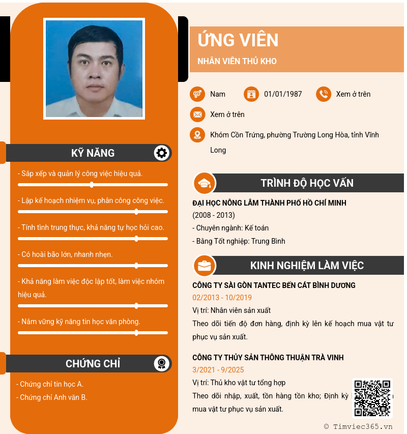 CV ứng viên