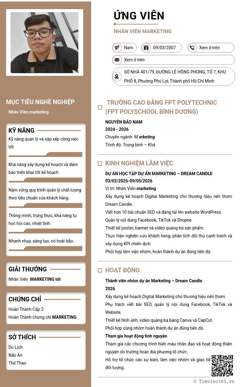 CV ứng viên