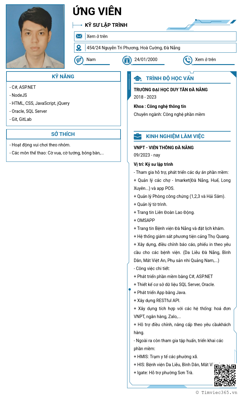 CV ứng viên
