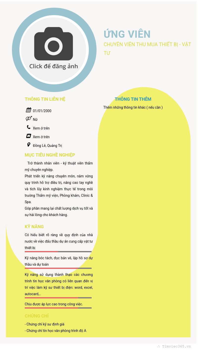 CV ứng viên