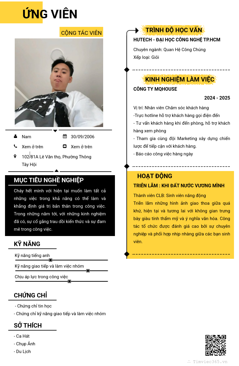 CV ứng viên