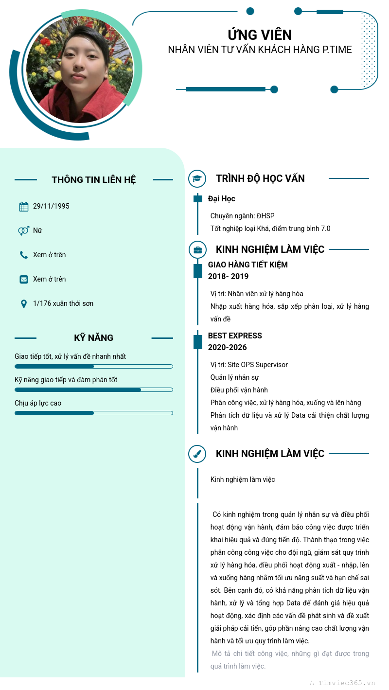 CV ứng viên