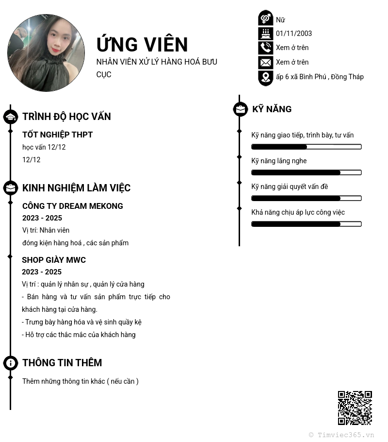 CV ứng viên