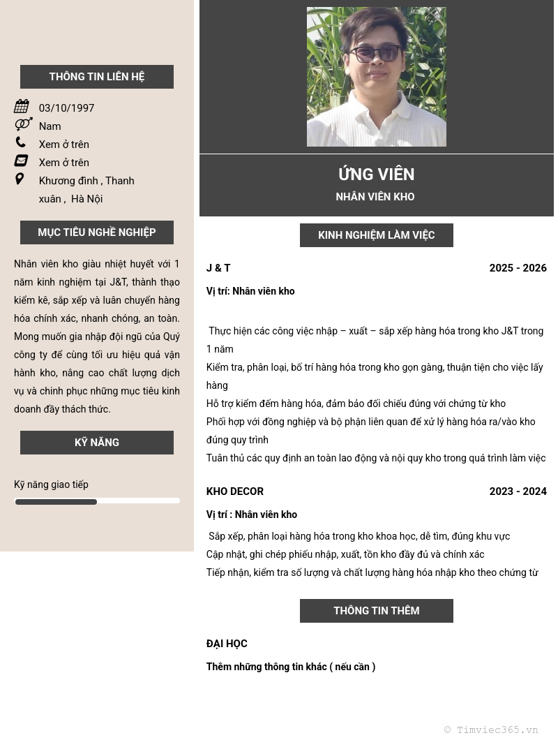CV ứng viên