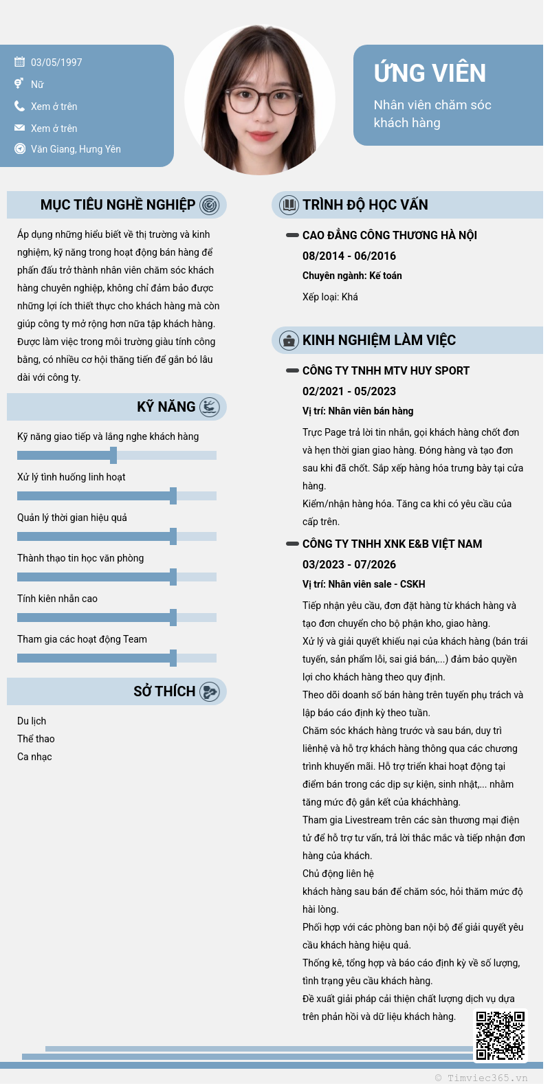 CV ứng viên