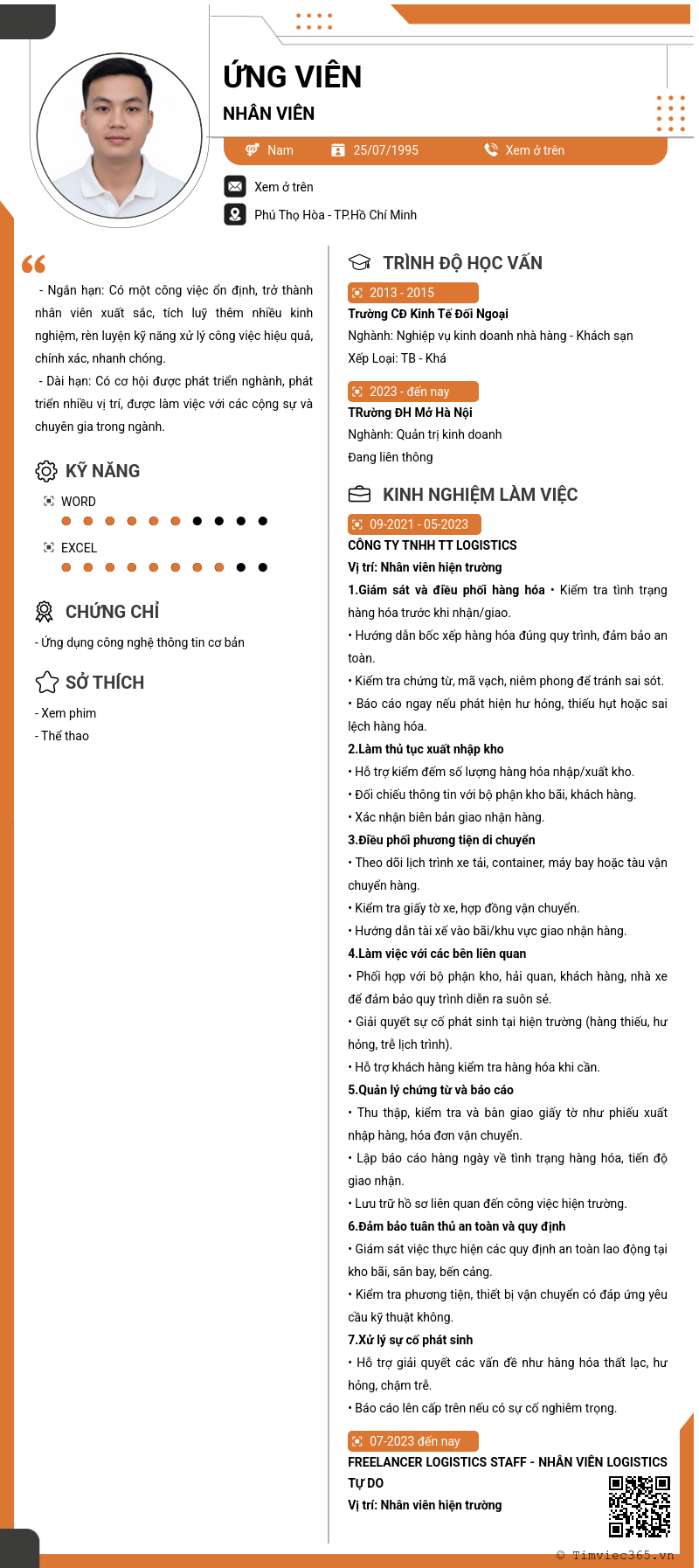 CV ứng viên