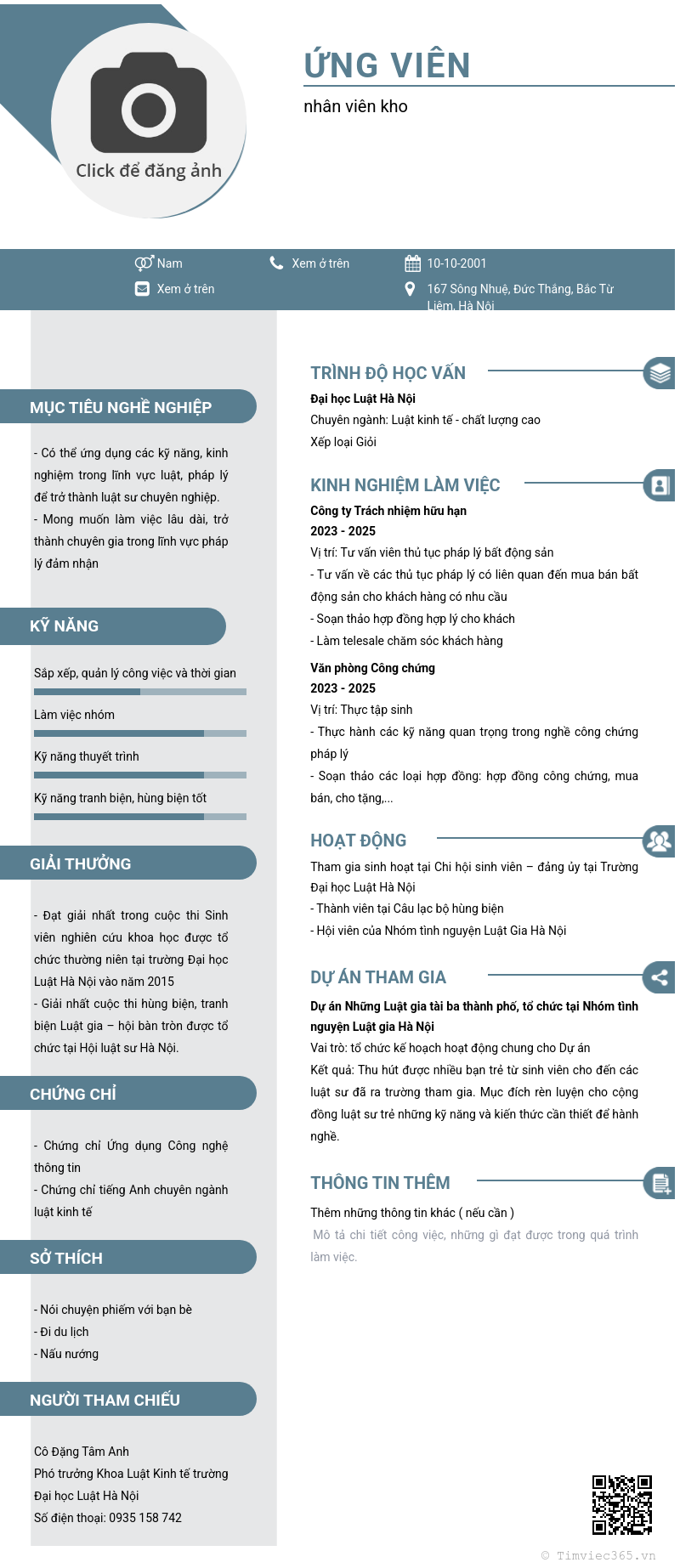 CV ứng viên