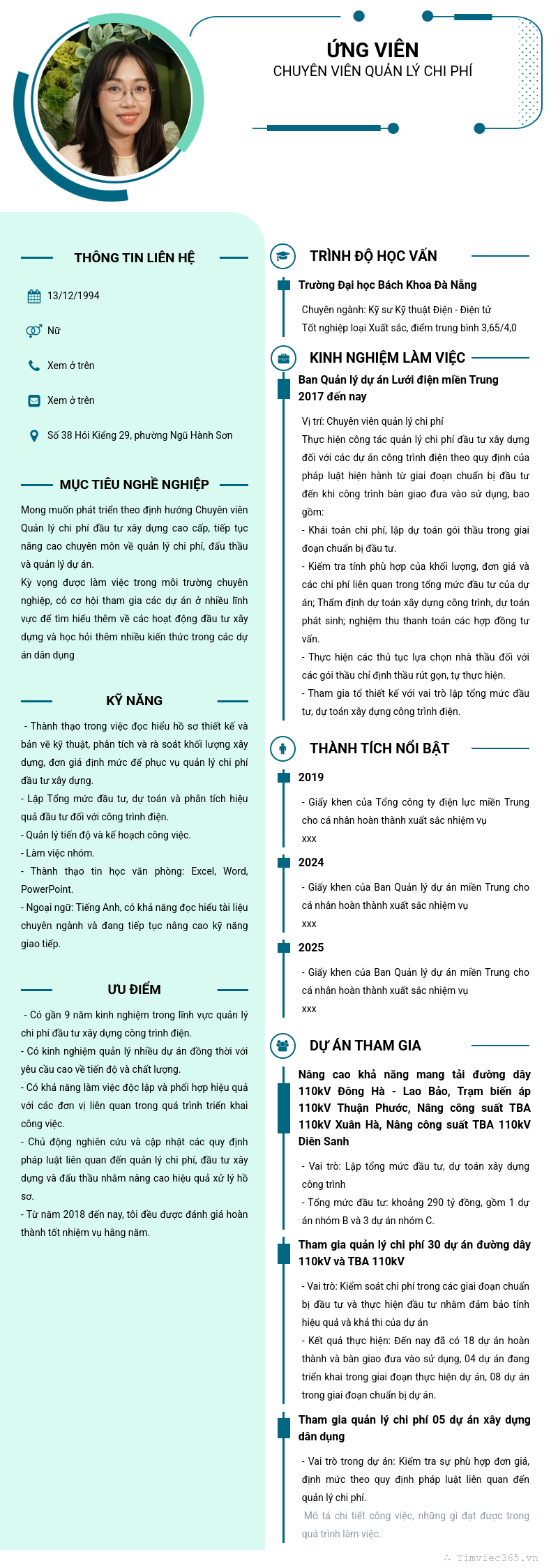 CV ứng viên