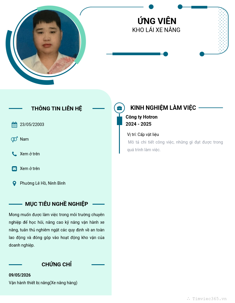 CV ứng viên