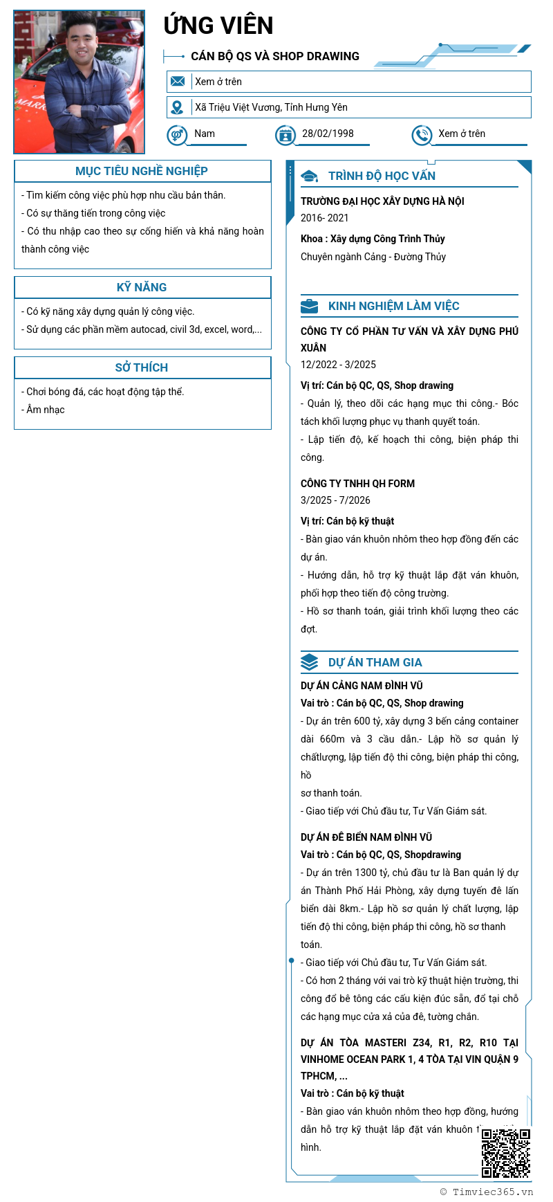 CV ứng viên
