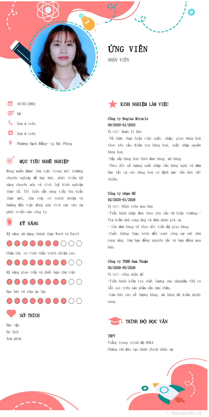 CV ứng viên