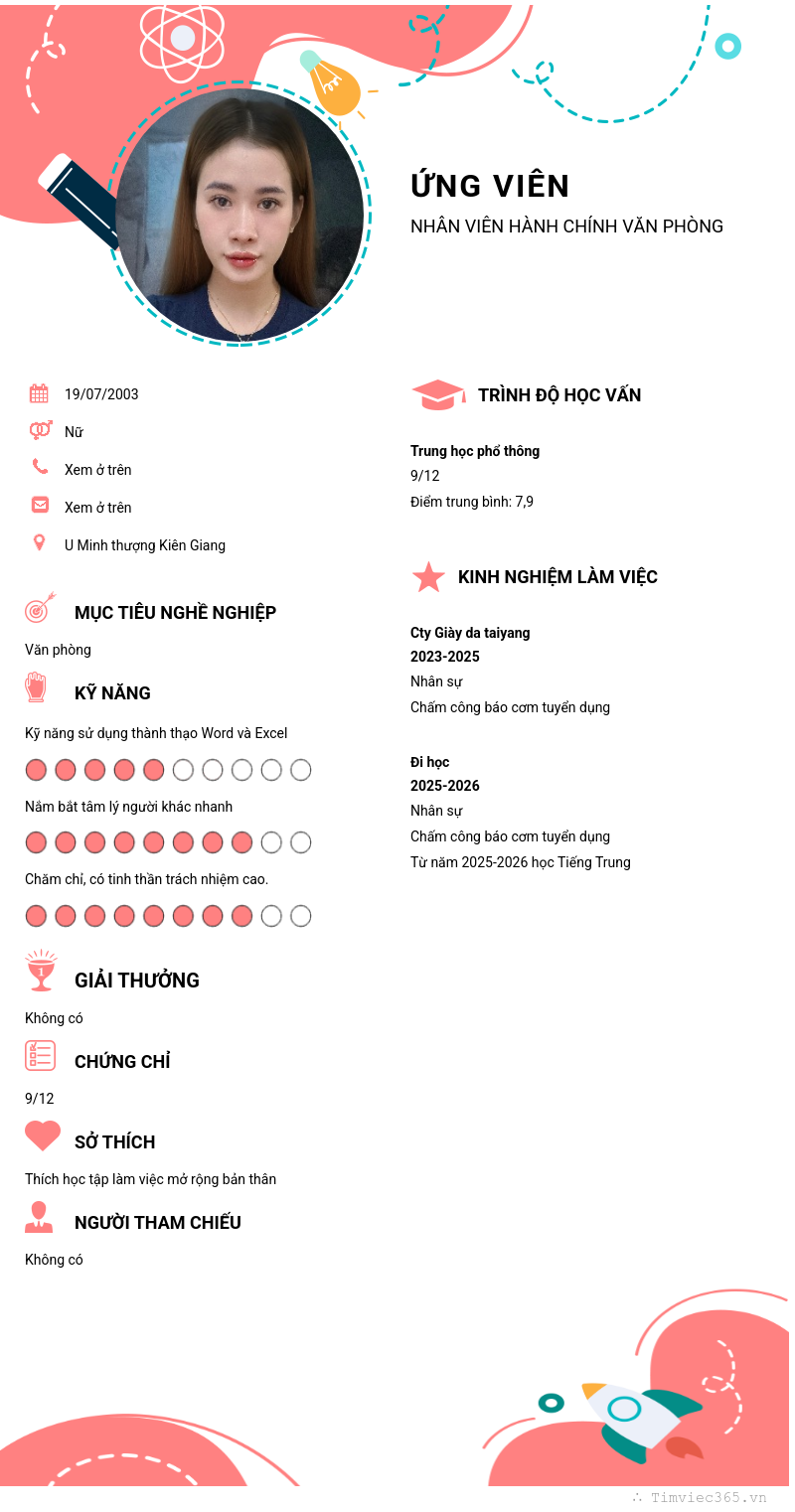 CV ứng viên