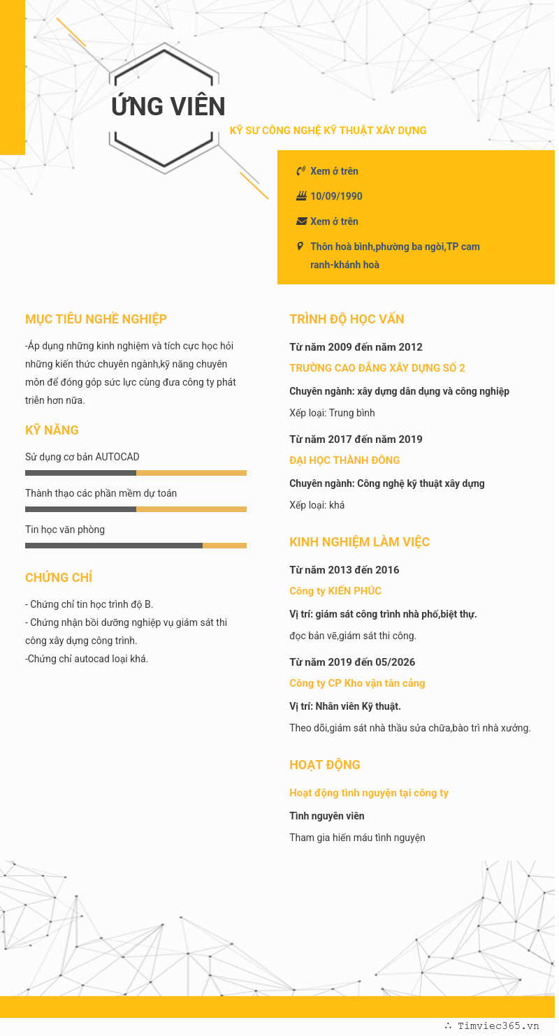 CV ứng viên