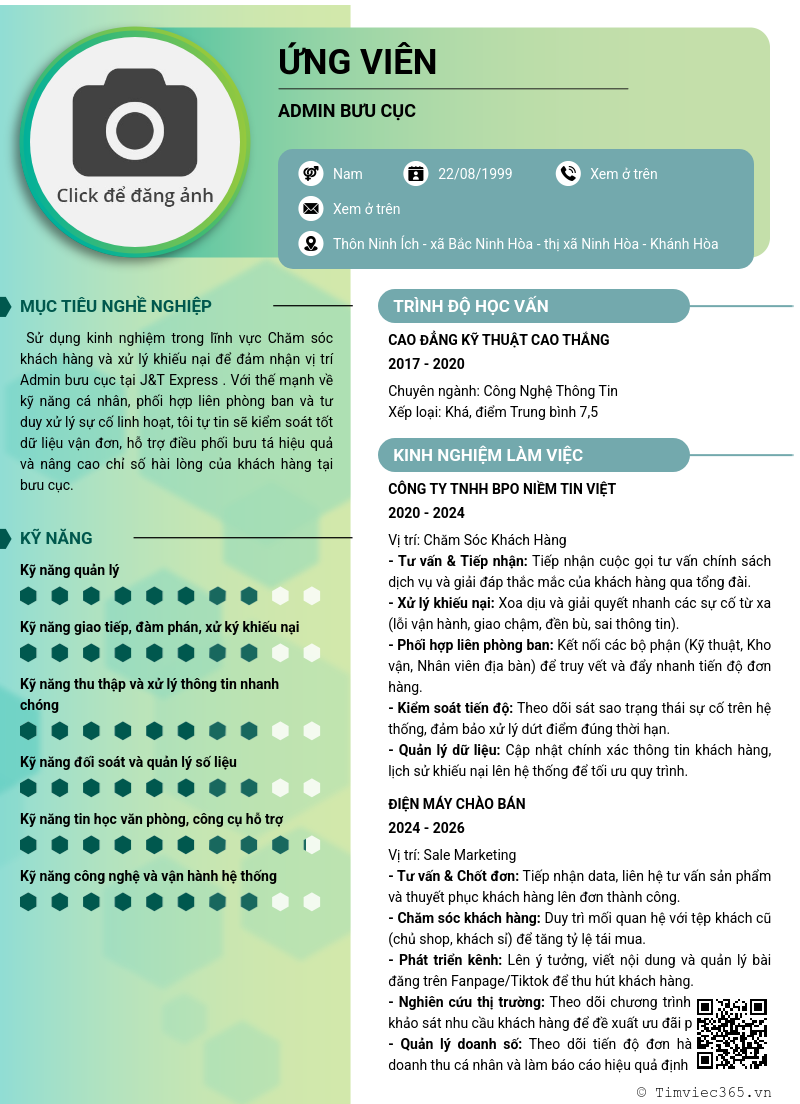 CV ứng viên