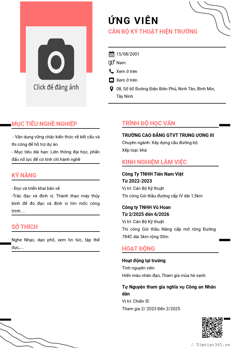 CV ứng viên