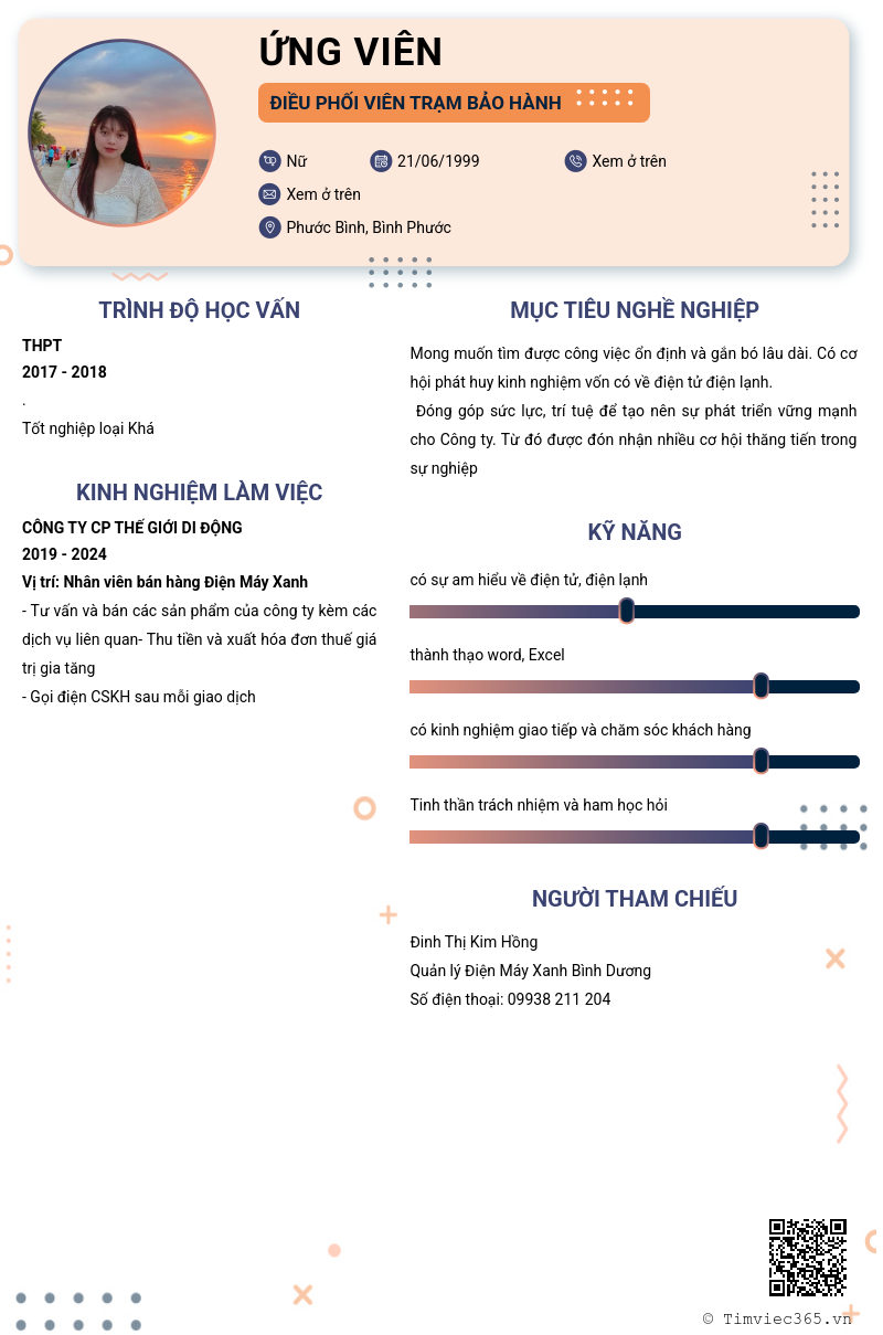 CV ứng viên