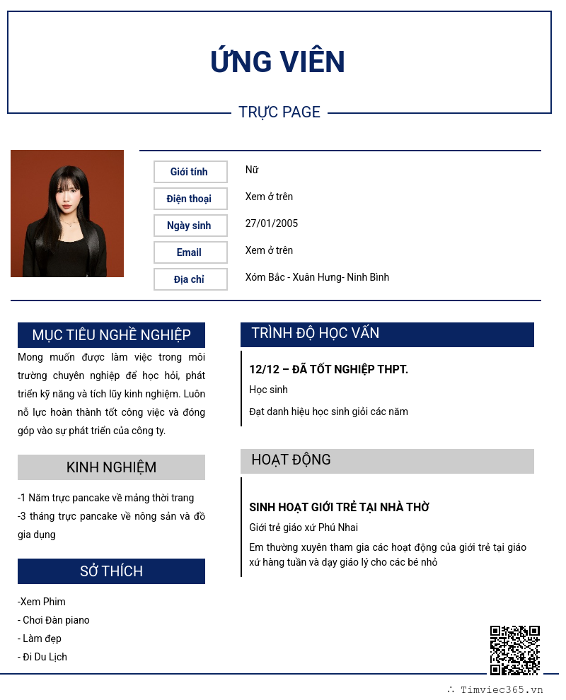 CV ứng viên