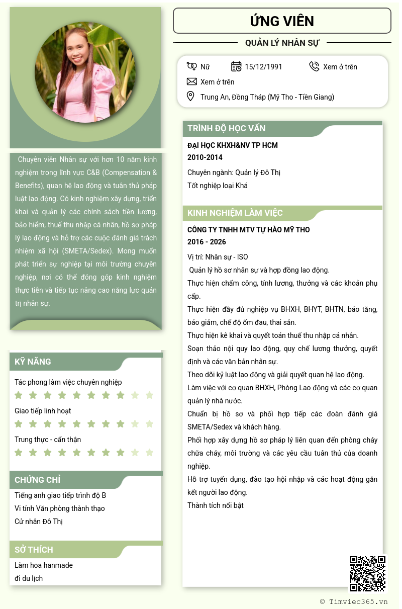 CV ứng viên