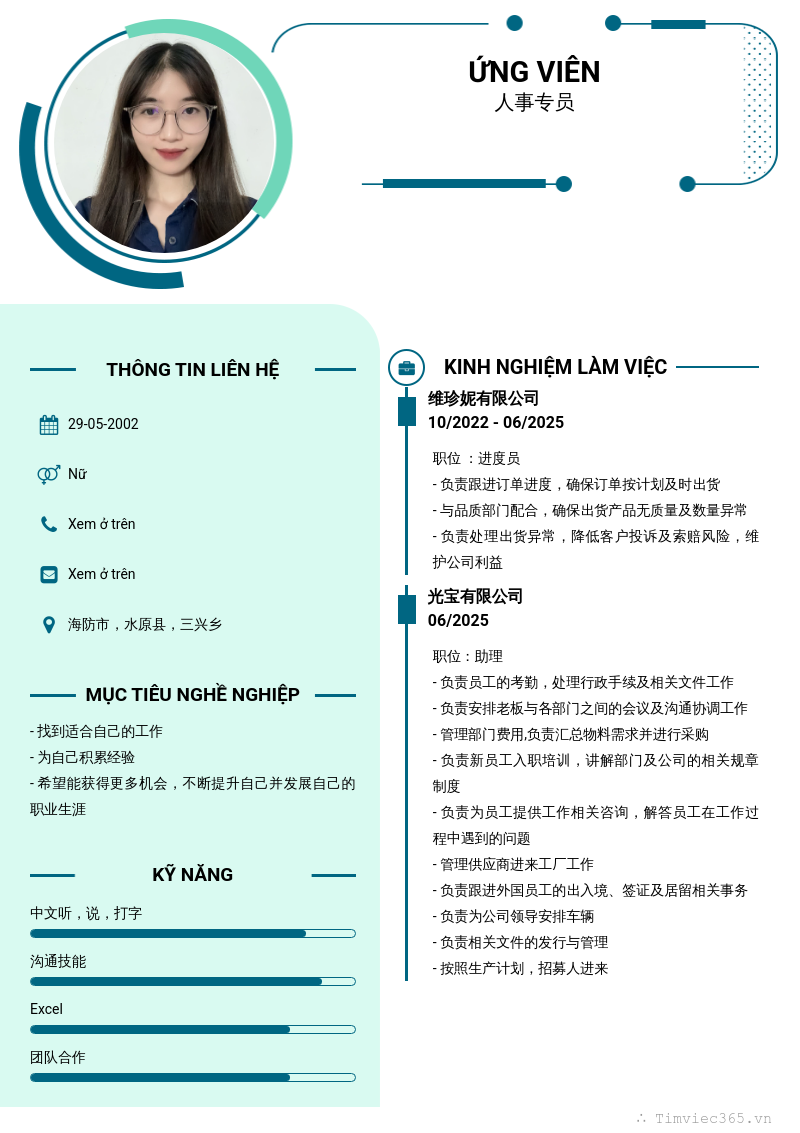 CV ứng viên